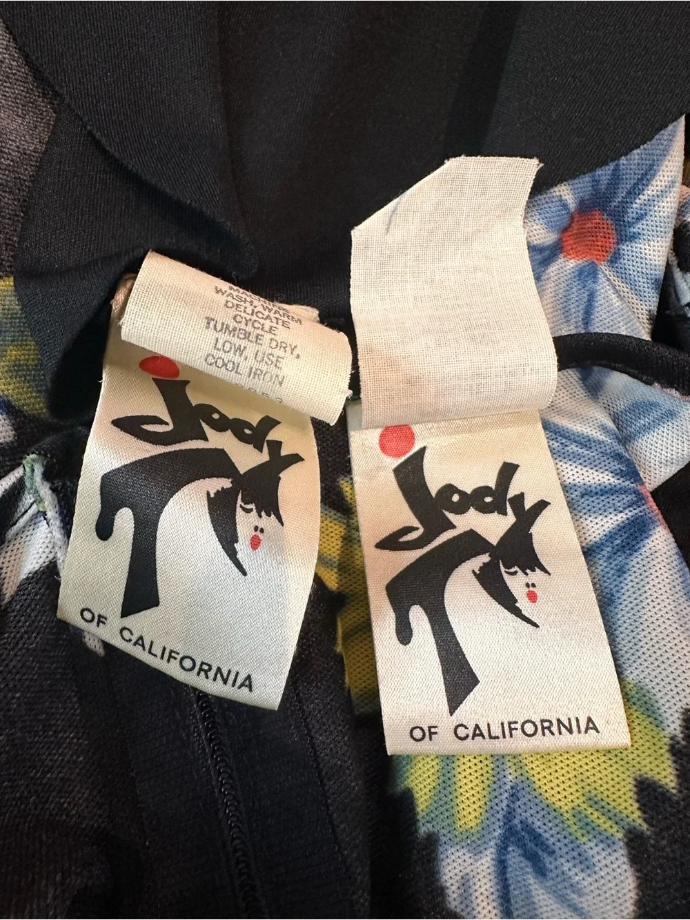 Vintage Jody of California Black Floral sleeveless Maxi Dress w/ bolero jacket